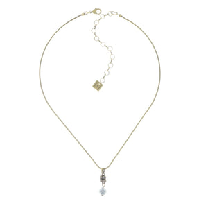 Konplott Kette Collier Chameleon blau / grün Grau antik