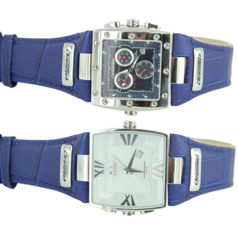 Chronotech Herren Uhr Chronograph Dual Face CT7686M03