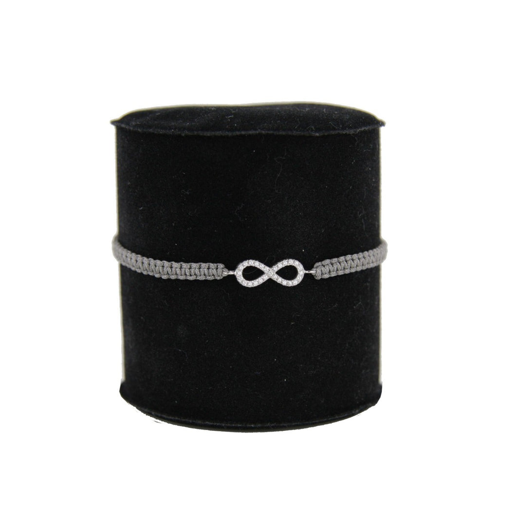 Kurshuni Armband Mini Infinity Macrame Silber KR267-8