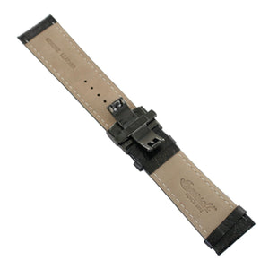 Ingersoll Ersatzband für Uhren Leder schwarz Naht ws Faltschließe sw 26 mm