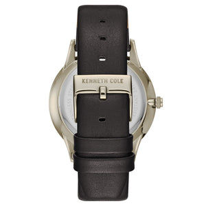 Kenneth Cole New York Herren-Armbanduhr Analog Quarz Leder KC15111010