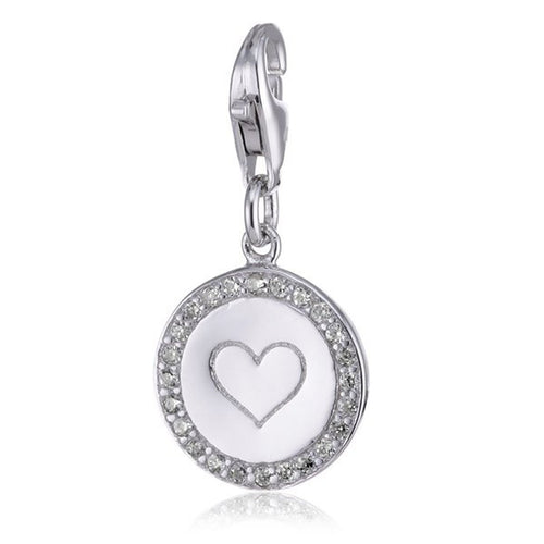 s.Oliver Jewel Damen Anhänger Charm Silber Herz SOCHA/112 - 387125