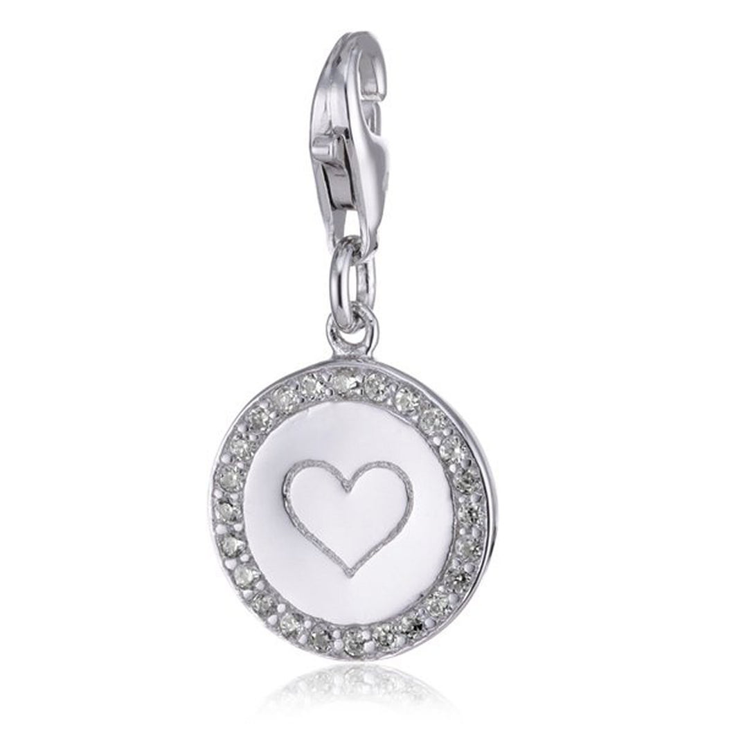 s.Oliver Jewel Damen Anhänger Charm Silber Herz SOCHA/112 - 387125