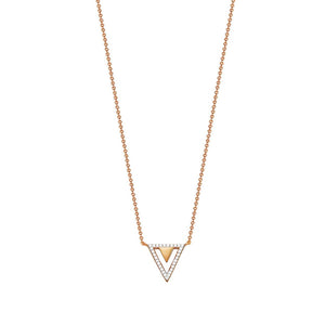 Esprit Damen Kette Collier Edelstahl Rosé Zirkonia JW50215 ESNL03115D420