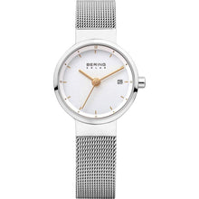 Laden Sie das Bild in den Galerie-Viewer, Bering Damen Uhr Armbanduhr Classic Solar - 14426-001 Meshband