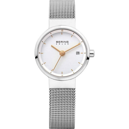 Bering Damen Uhr Armbanduhr Classic Solar - 14426-001 Meshband