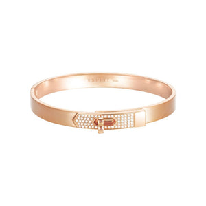 Esprit Damen Armband Armreif JW50226 Edelstahl Rosé ESBA11178C600
