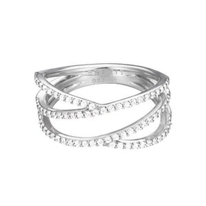 Esprit Damen Ring Silber Zirkonia Brilliance ESRG92531A1