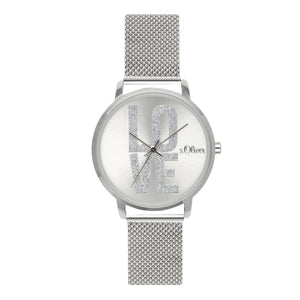 s.Oliver Damen Uhr Armbanduhr Edelstahl SO-3579-MQ