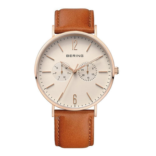 Bering Unisex Uhr Armbanduhr Ultra Slim - 14240-564 Leder