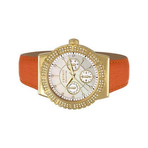 Esprit Collection Damen Uhr Armbanduhr Angelia Gold Leder EL102062F02