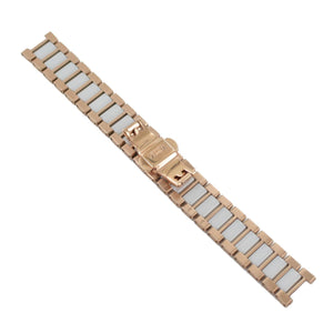 Ingersoll Ersatzband für Uhren Edelstahl Faltschl. Rosé / weiss IN5012 18 mm