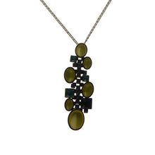 Laden Sie das Bild in den Galerie-Viewer, Konplott Kette Collier Checks Oval blue