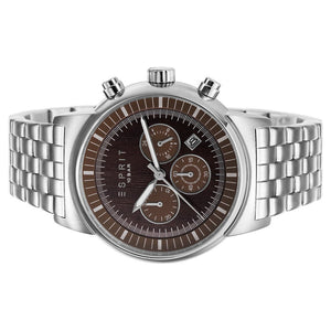 Esprit Herren Uhr Armbanduhr Woodward Edelstahl Chrono ES106851005
