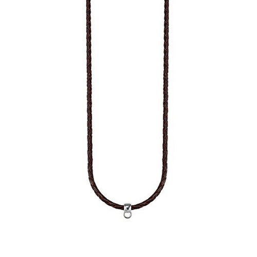 Esprit Damen Kette Leder braun Silber Charmskette 75 cm ESNL92070B750