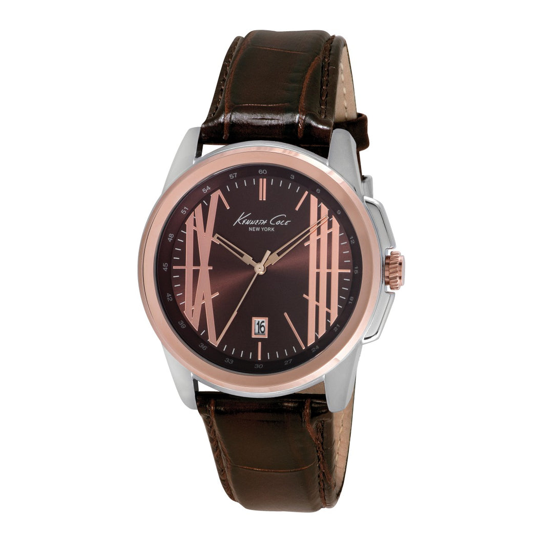 Kenneth Cole New York Herren-Armbanduhr Analog Leder 10018778 / KC8096