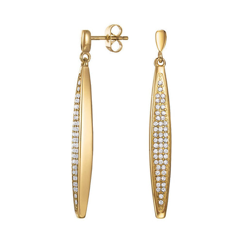 Esprit Damen Ohrringe Edelstahl Zirkonia Gold Exclusive ESER13028B000