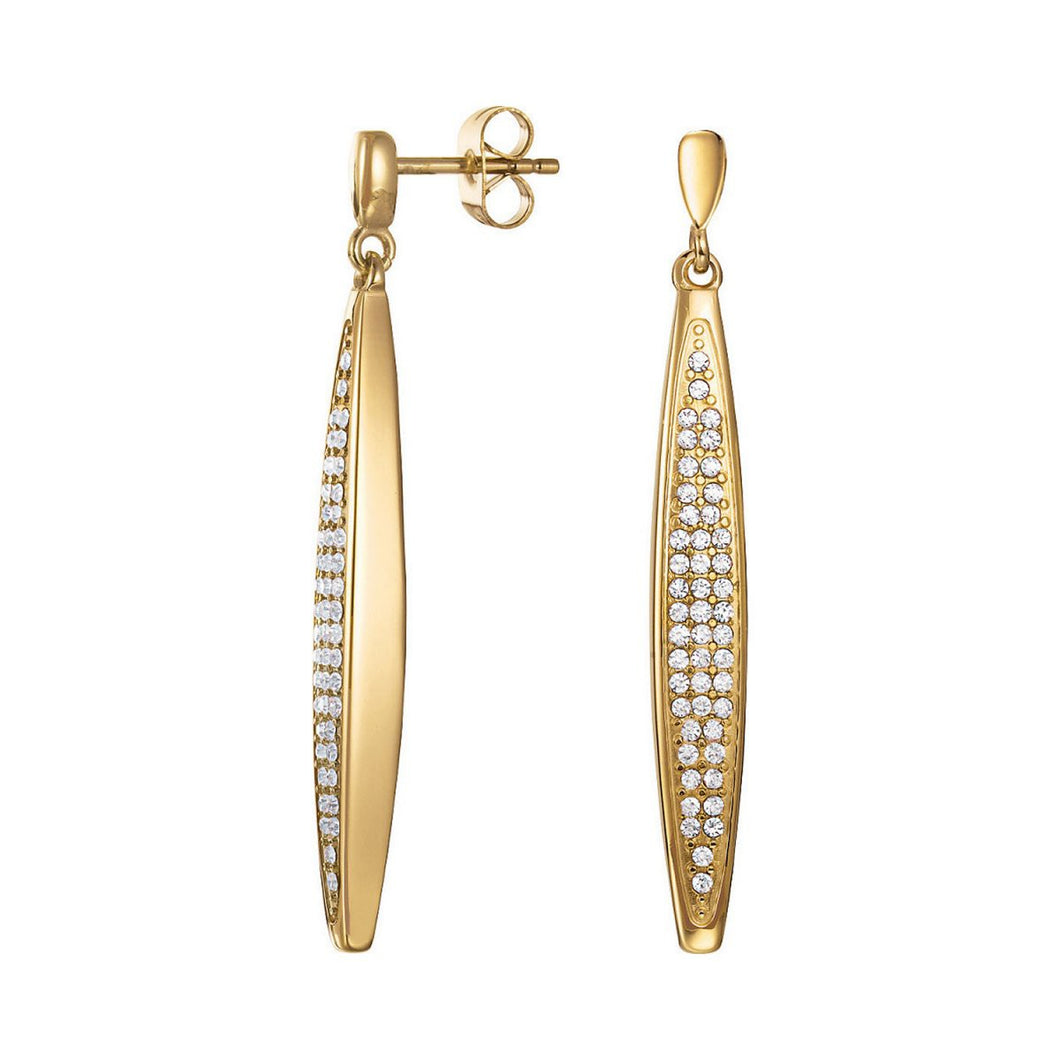 Esprit Damen Ohrringe Edelstahl Zirkonia Gold Exclusive ESER13028B000