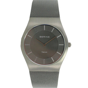 Bering Unisex Uhr Armbanduhr Titan Slim Classic - 11935-077-1 Meshband