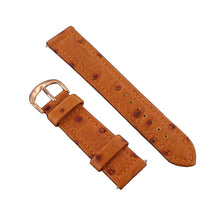 Laden Sie das Bild in den Galerie-Viewer, Ingersoll Ersatzband für Uhren Leder hellbraun Strauss Dornschließe Rosé 22 mm