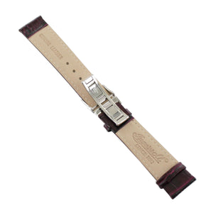 Ingersoll Ersatzband für Uhren Leder weinrot Kroko Faltschl. 20 mm