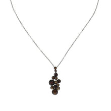 Laden Sie das Bild in den Galerie-Viewer, Konplott Kette Collier Water Cascade brown / red silber