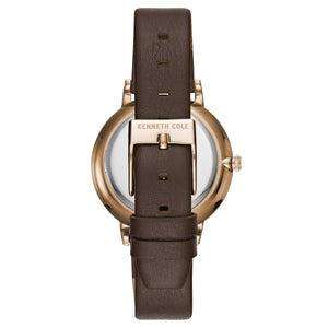 Kenneth Cole New York Damen-Armbanduhr Analog Quarz Leder KC50010001