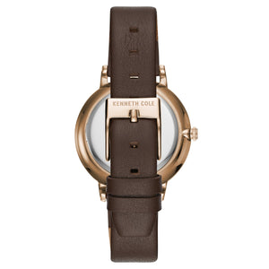 Kenneth Cole New York Damen-Armbanduhr Analog Quarz Leder KC50010001