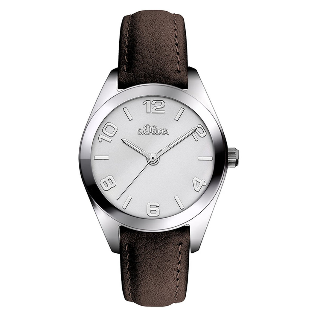 s.Oliver Damen Uhr Armbanduhr Leder SO-3371-LQ
