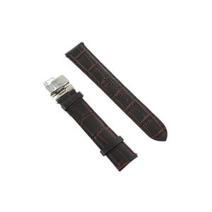 Ingersoll Ersatzband für Uhren Leder dunkel braun Kroko Faltschl. Si 20 mm