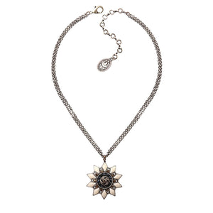Konplott Kette Collier lang Arabic Nights weiss / grau silber