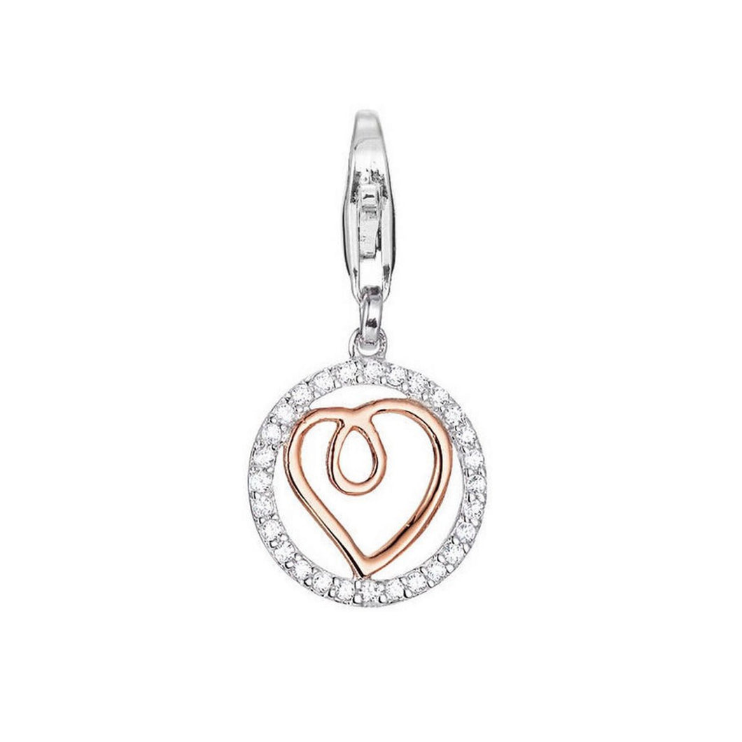 Esprit Anhänger Charms Silber Rosé Zirkonien Playful Love ESCH91598D000
