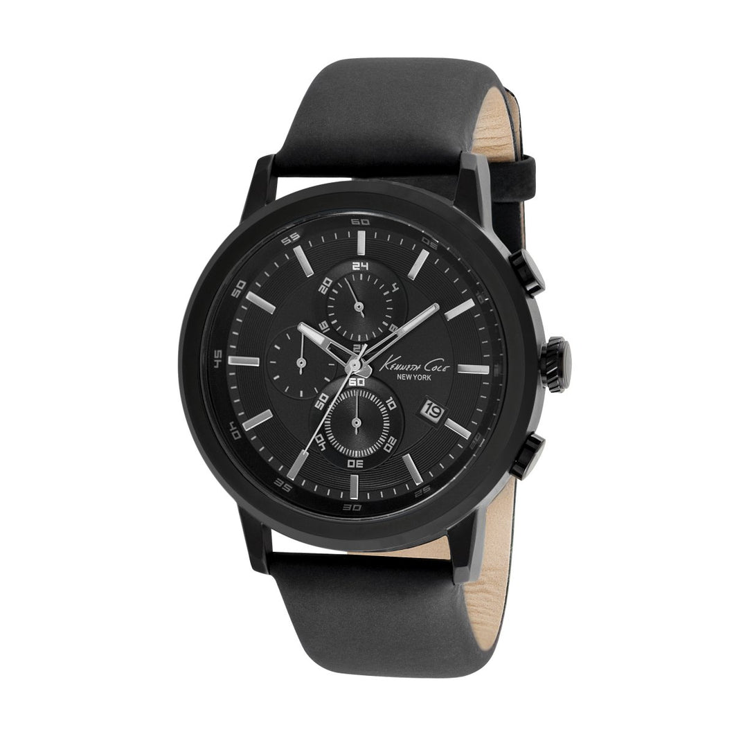 Kenneth Cole New York Herren-Armbanduhr Analog Quarz Leder KC1946
