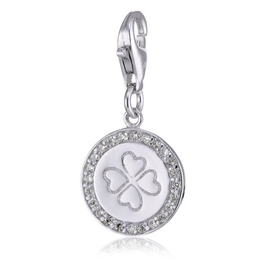 s.Oliver Jewel Damen Anhänger Charm Silber Kleeblatt SOCHA/113  387132