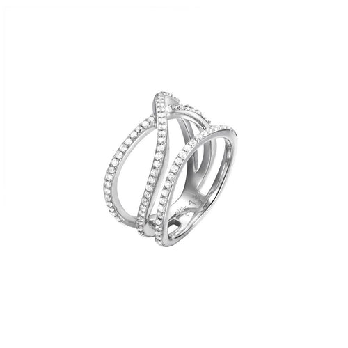 Joop Damen Ring Edelstahl Silber Zirkonia Refined JPRG00796A1