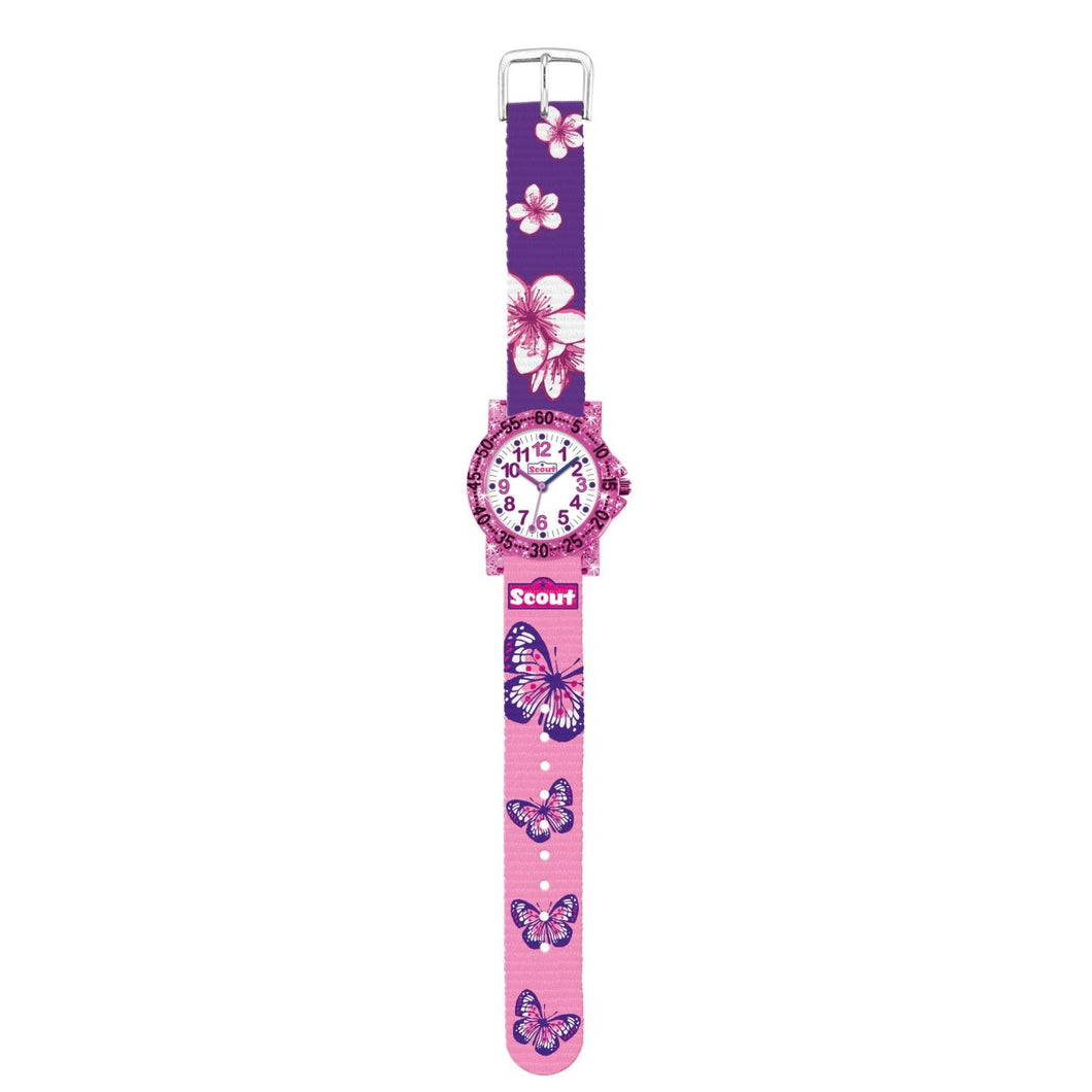 Scout Kinder Uhr Lernuhr IT-Collection - Butterfly Mädchen 280375013