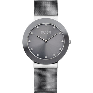 Bering Damen Uhr Armbanduhr Slim Ceramic - 11435-389 Meshband