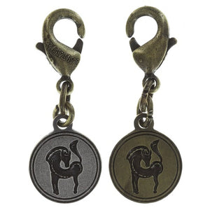 Konplott Anhänger Charm Zodiac Horse/Pferd XS brass/silver