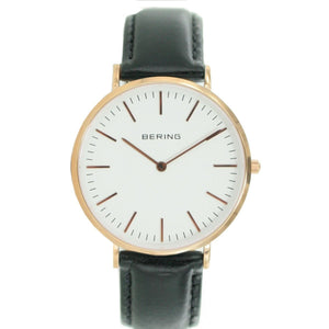 Bering Herren Uhr Armbanduhr Slim Classic - 13738-564-1-s Leder schwarz