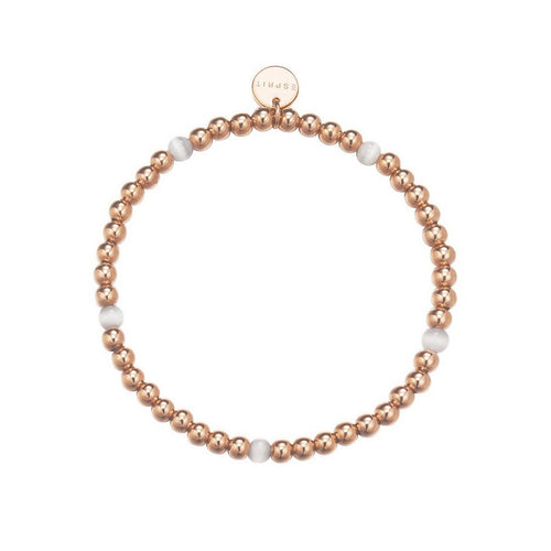 Esprit Damen Armband Edelstahl rosé Spheres white ESBR11641C165