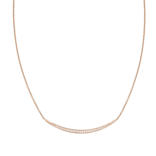 Esprit Damen Kette Edelstahl JW52886 Rosé Zirkonia ESNL03626C420