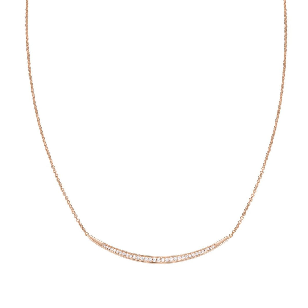 Esprit Damen Kette Edelstahl JW52886 Rosé Zirkonia ESNL03626C420