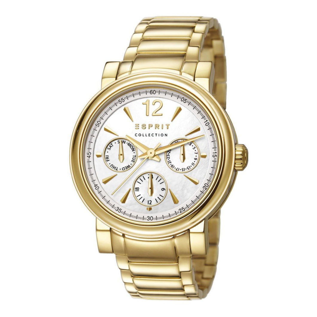 Esprit Collection Damen Uhr Armbanduhr Penia Edelstahl Gold EL102032F06-1