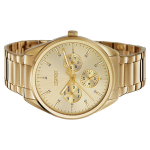 Esprit Damen Uhr Armbanduhr Glandora Ivory Edelstahl Gold ES106262009-1