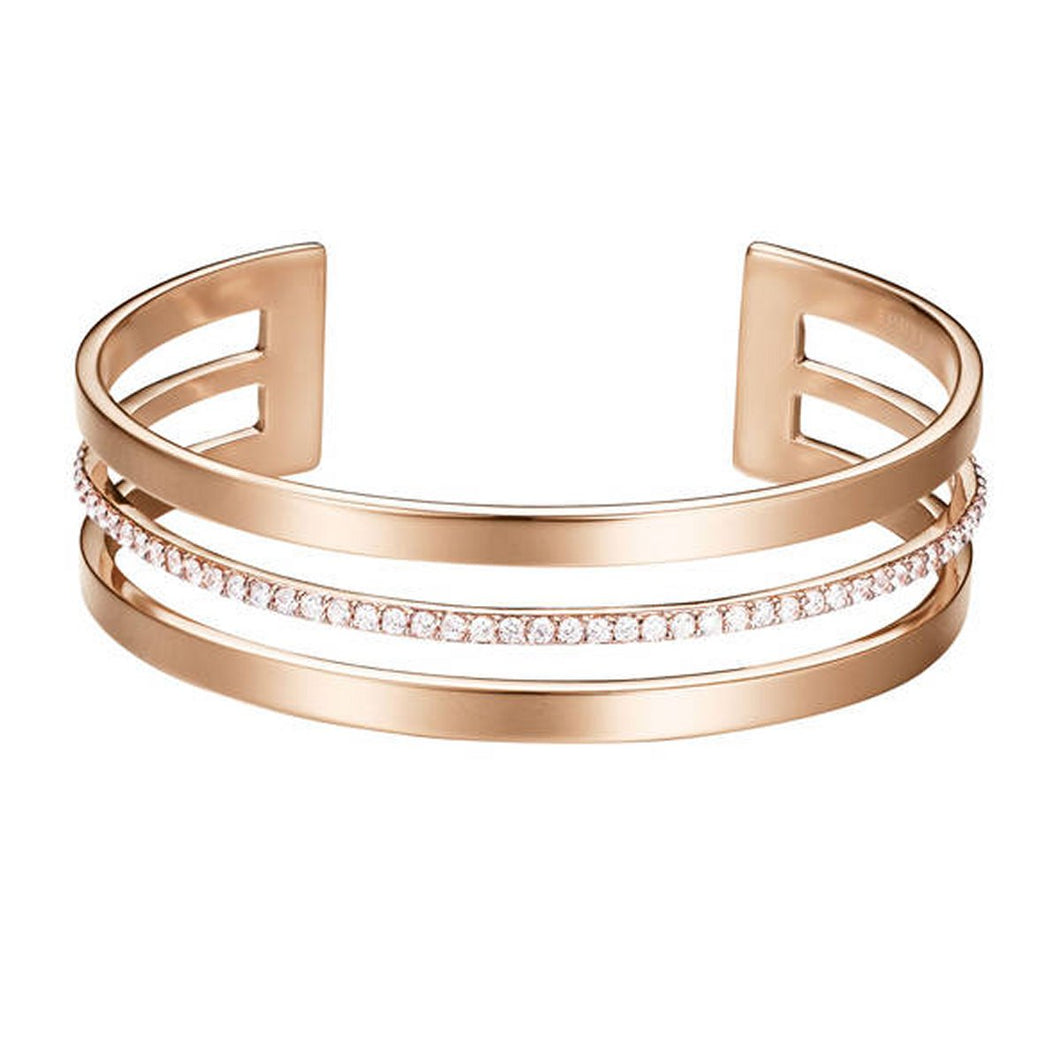 Esprit Damen Armband Armreif JW52896 Edelstahl Rosé ESBA01391C580