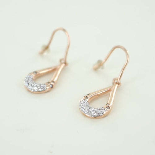 Esprit Damen Ohrringe Ohrstecker Hänger Silber Rosé Zirkonia ESER020