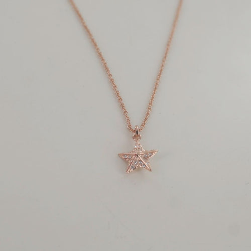 Esprit Damen Kette Edelstahl Rosé Collier Stern ESNL031