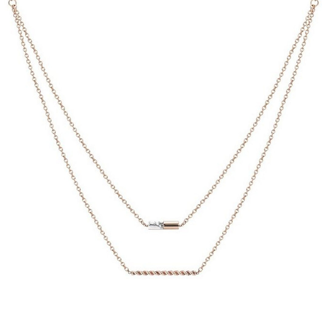 Esprit Damen Kette Collier Edelstahl Rosé JW52913 ESNL13485C420