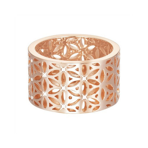Esprit Damen Ring Edelstahl Rosé JW50220 Zirkonia ESRG02754C1