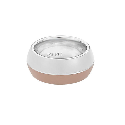 Esprit Damen Ring Edelstahl Marin 68 beige / weiss ESRG11563B